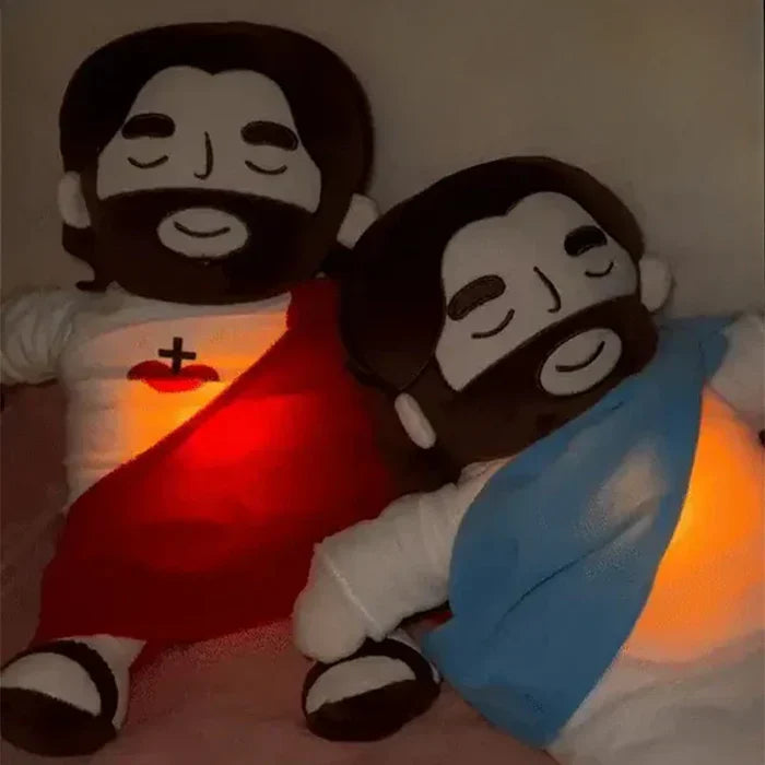 Santo Soninho™ - Pelúcia Jesus que Abraça com Fé e Acalma a Alma