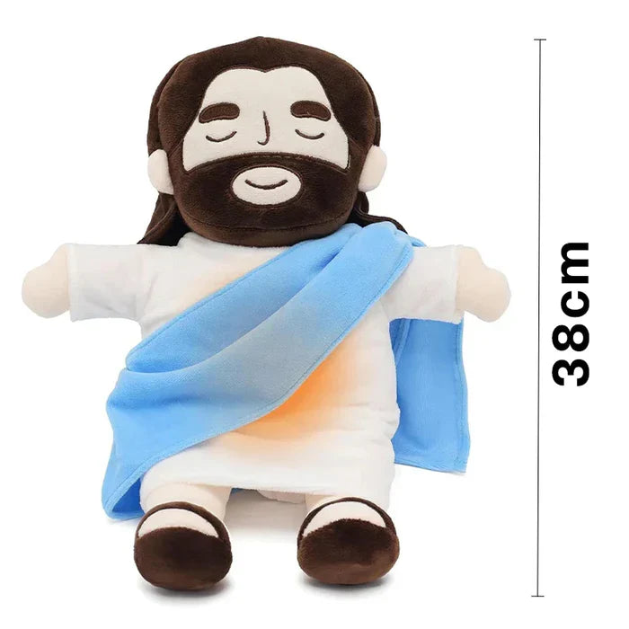 Santo Soninho™ - Pelúcia Jesus que Abraça com Fé e Acalma a Alma
