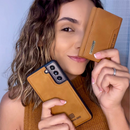 Capa Samsung Ultra Fina de Couro com Carteira Magnética 2 em 1