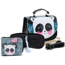 Kit Bolsa com Carteira Infantil de Panda