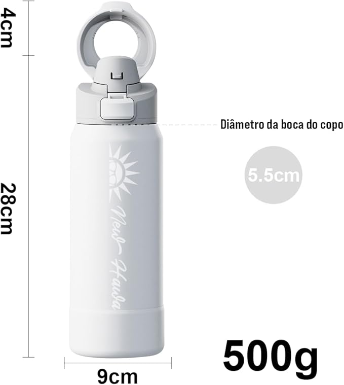 Garrafa Térmica De Aço Inoxidável Com Suporte para Telefone 950ml