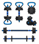 Kit de Barras Com Anilhas 12kg Para Treino Funcional Com 17 Peças