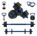 Kit de Barras Com Anilhas 12kg Para Treino Funcional Com 17 Peças