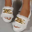 Rasteirinha Pelucia com Corrente