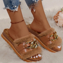 Rasteirinha Pelucia com Corrente