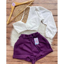 Short Alfaiataria Feminino com Cordão