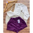 Short Alfaiataria Feminino com Cordão