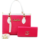 Kit bolsa + carteira GS Tradicional Moderna Transversal Feminina