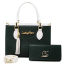 Kit bolsa + carteira GS Tradicional Moderna Transversal Feminina