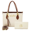 Kit bolsa + carteira GS Tradicional Moderna Transversal Feminina