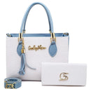 Kit bolsa + carteira GS Tradicional Moderna Transversal Feminina