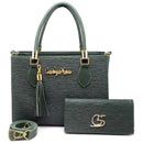 Kit bolsa + carteira GS Tradicional Moderna Transversal Feminina