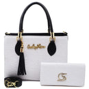 Kit bolsa + carteira GS Tradicional Moderna Transversal Feminina