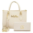 Kit bolsa + carteira GS Tradicional Moderna Transversal Feminina
