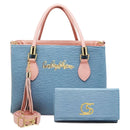 Kit bolsa + carteira GS Tradicional Moderna Transversal Feminina