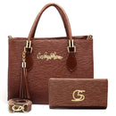 Kit bolsa + carteira GS Tradicional Moderna Transversal Feminina