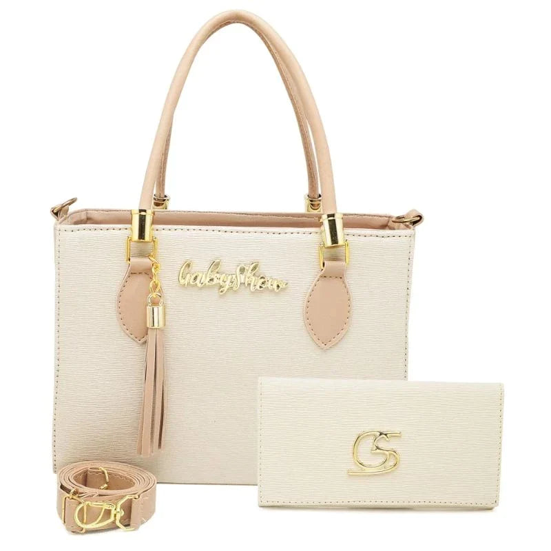 Kit bolsa + carteira GS Tradicional Moderna Transversal Feminina