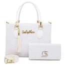 Kit bolsa + carteira GS Tradicional Moderna Transversal Feminina