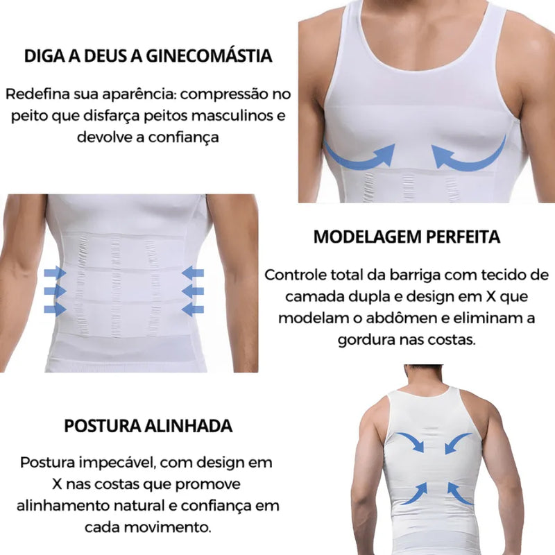 Camisa Masculina de Compressão Ultrafina Fit Shape Pro® + BRINDE EXCLUSIVO