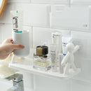 Plastic Kitchen Bathroom Organizer Holder With Adhesive
