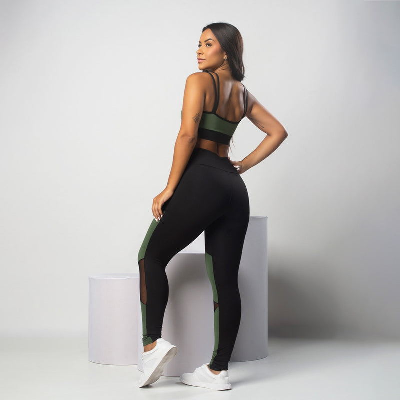 Conjunto Fitnes (Legging Tule + Top)