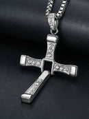Cross Toretto 316L Steel Cord Necklace - Fast and Furious