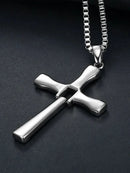Cross Toretto 316L Steel Cord Necklace - Fast and Furious