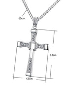 Cross Toretto 316L Steel Cord Necklace - Fast and Furious